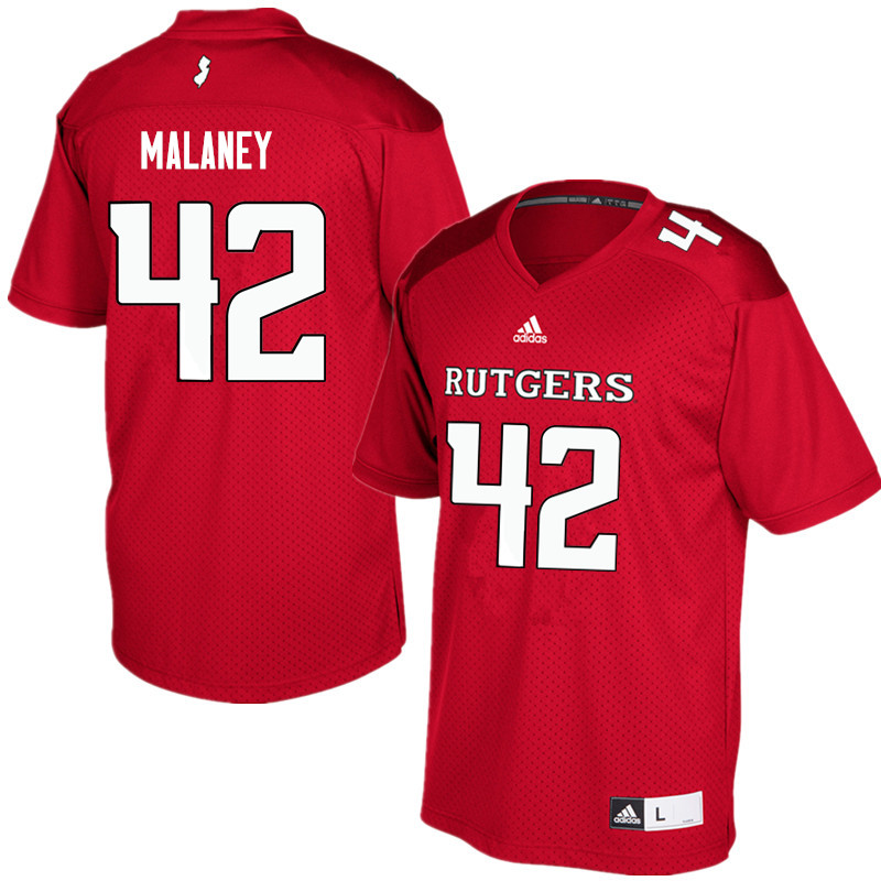 Men #42 Jake Malaney Rutgers Scarlet Knights College Football Jerseys Sale-Red